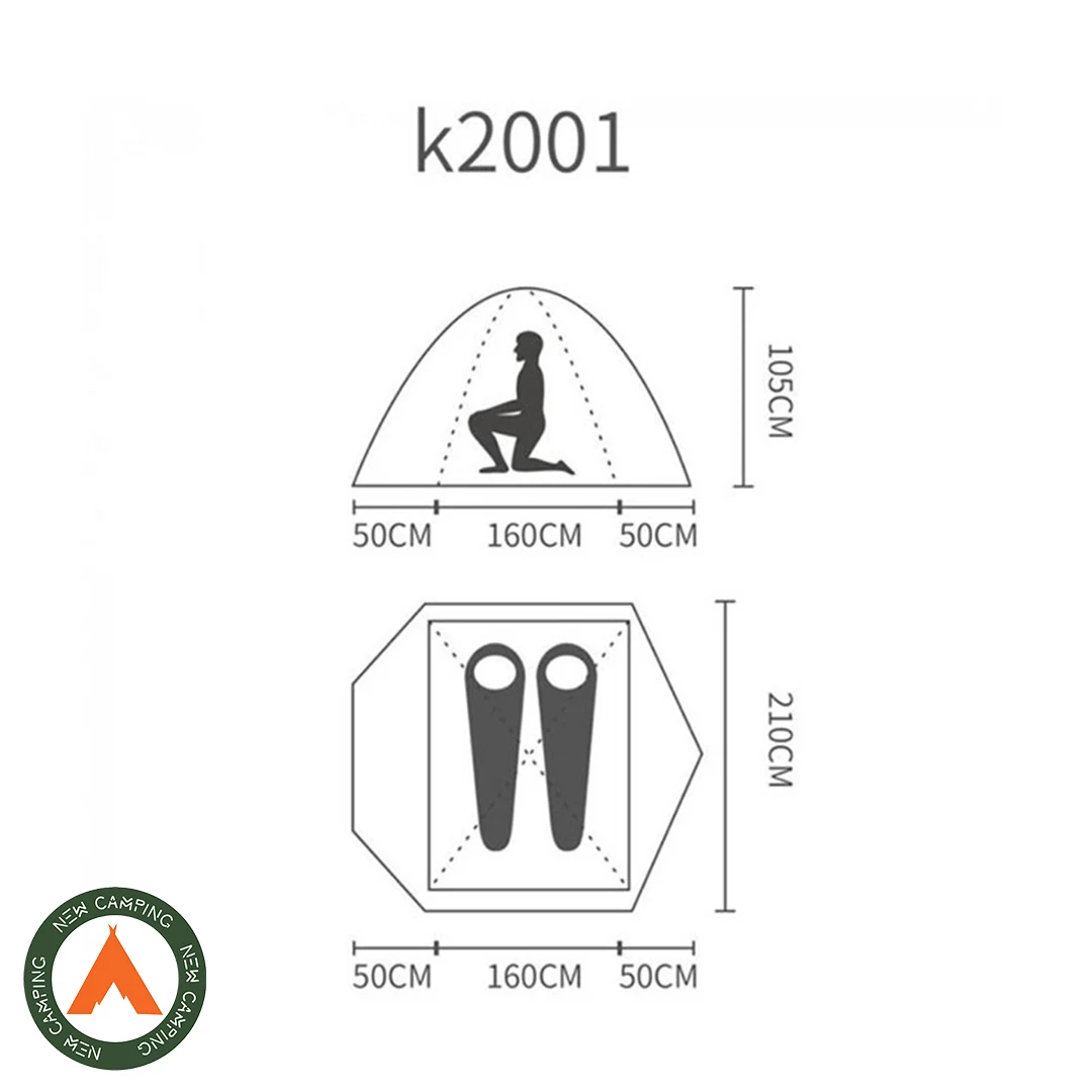چادر 2 نفره کله گاوی جیلو(JILO) مدل K2001 - Image 4