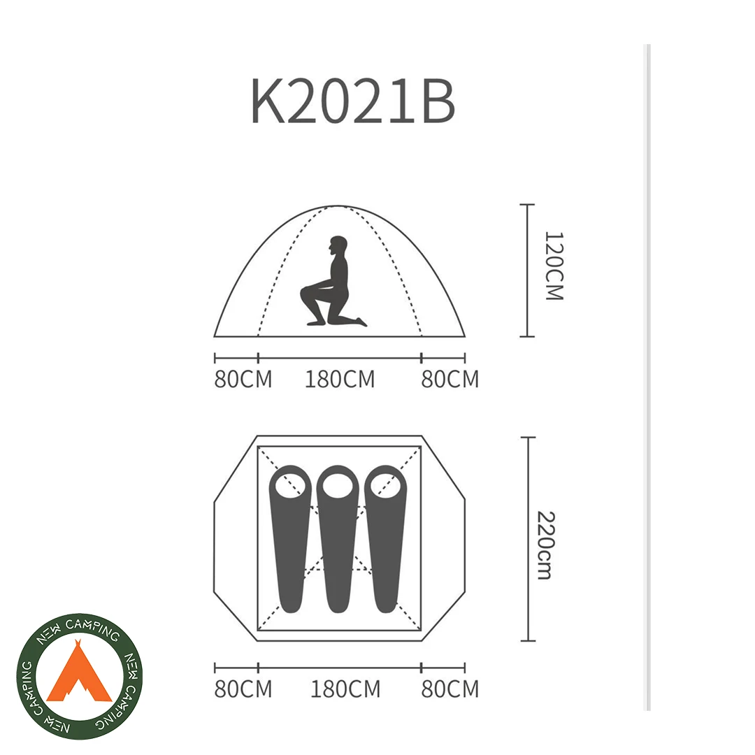 چادر 3 نفره کله گاوی جیلو(JILO) مدل K2021 B - Image 3