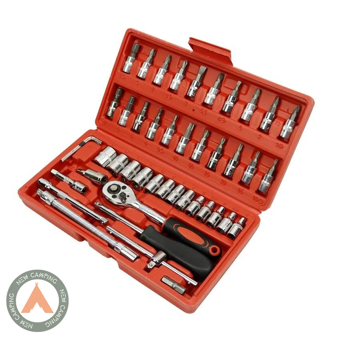 جعبه آچار بکس 46تکه مدل CR-V درایور 1/4 اینچ